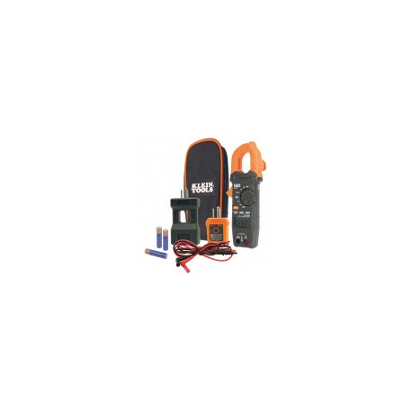 Klein Tools Multímetro Digital de Gancho CL120KIT, 600V, Negro/Naranja - incluye kit de Prueba EléctricaMEDI SOL