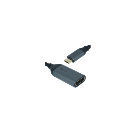 Ovaltech Adaptador USB-C Macho - DisplayPort Hembra, 4K, 30Hz, NegroMEDI SOL