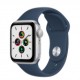 Apple Watch SE GPS, Caja de Aluminio Color Plata de 40mm, Correa Deportiva Color Azul AbismoMEDI SOL