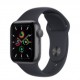 Apple Watch SE GPS, Caja de Aluminio Color Gris Espacial de 40mm, Correa Deportiva Color Azul MedianocheMEDI SOL