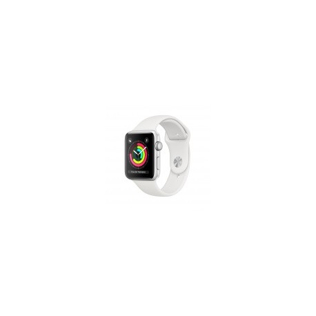 Apple Watch Series 3 GPS, Caja de Aluminio Color Plata de 42mm, Correa Deportiva BlancaMEDI SOL