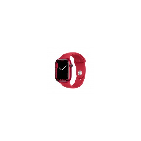 Apple Watch Series 7 GPS, Caja de Aluminio Color Rojo de 45mm, Correa Deportiva RojoMEDI SOL