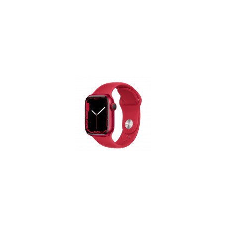 Apple Watch Series 7 GPS + Cellular, Caja de Aluminio Color Rojo de 41mm, Correa Deportiva RojoMEDI SOL