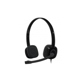 Logitech Audífonos con Micrófono H151, Alámbrico, 3.5mm, Negro