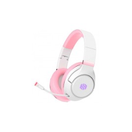 Binden Audífonos Gamer Dark Candy con Micrófono, Bluetooth, Alámbrico/Inalámbrico, 1.5 Metros, USB, Blanco/Rosa