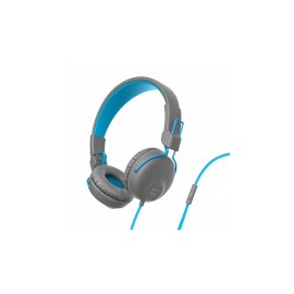 JLAB Audífonos con Micrófono Studio, Bluetooth, Alámbrico, Azul/Gris