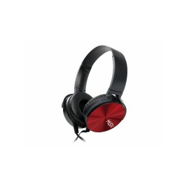 Misik Audífonos con Micrófono MH650, Alámbrico, 3.5mm, Negro/Rojo