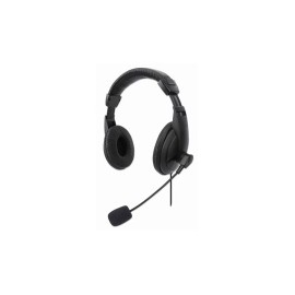Manhattan Audífonos con Micrófono 179843, Alámbrico, 1.5 Metros, USB, Negro