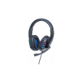 Manhattan Audífonos con Micrófono 176088, Alámbrico, 1.8 Metros, USB, Negro/Azul
