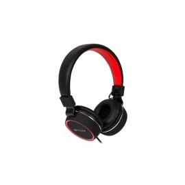 Naceb Audífonos con Micrófono NA-0310R, Alámbrico, 1.2 Metros, 3.5mm, Negro/Rojo