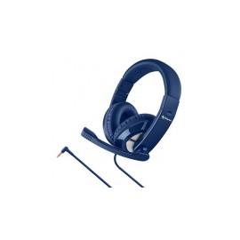 Steren Audífonos con Micrófono AUD-545, Alámbrico, 1.2 Metros, 3.5mm, Azul