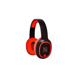 Necnon Audífonos con Micrófono NBH-04 Pro, Bluetooth, Inalámbrico, Rojo/Negro