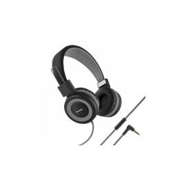 Steren Audífonos con Micrófono AUD-222, Alámbrico, 3.5mm, Gris/Negro