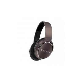 Naceb Audífonos con Micrófono Fornax, Bluetooth, Inalámbrico, 3.5mm, Negro/Marrón