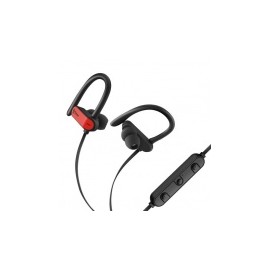 Steren Audífonos Intrauriculares Deportivos con Micrófono AUD-7612, Bluetooth, Inalámbrico, Negro/Rojo