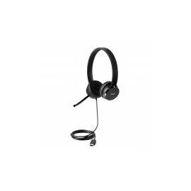 Lenovo Audífonos con Micrófono 100, Alámbrico, 1.8 Metros, USB A, Negro