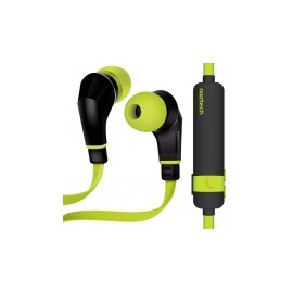 Naztech Audífonos Intrauriculares Deportivos con Micrófono NX80W, Inalámbrico, Bluetooth, Negro/Verde