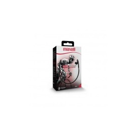 Maxell Audífonos Intrauriculares Deportivos con Micrófono EB-PURE, Alámbrico, 3.5mm, Negro