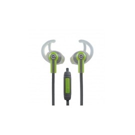 Easy Line Audífonos Intrauriculares Deportivos con Micrófono In-Ear, Alámbrico, 1.1 Metros, 3.5mm, Verde/Gris