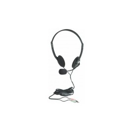 Manhattan Audífonos con Micrófono 164429, Alámbrico, Negro/Plata