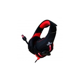Yeyian Audífonos Gamer Wicked Serie 3000, Alámbrico, 2.2 Metros, USB, Negro/Rojo