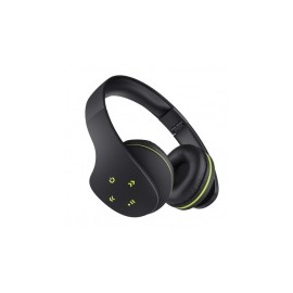 Steren Audífonos con Micrófono Ultra Confort, Bluetooth, Inalámbrico, Negro/Verde