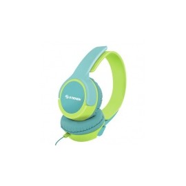 Steren Audífonos con Micrófono AUD-225VE, Alámbrico, 1.5 Metros, 3.5mm, Azul/Verde