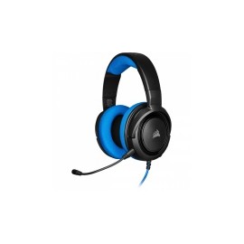 Corsair Audífonos Gamer HS35, Alámbrico, 1.1 Metros, 3.5mm, Negro/Azul