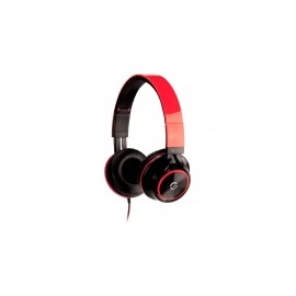 Getttech Audífonos con Micrófono Sonority, Alámbrico, 1.2 Metros, 3.5mm, Negro/Rojo