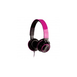 Getttech Audífonos con Micrófono Sonority, Alámbrico, 1.2 Metros, 3.5mm, Negro/Rosa