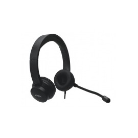 Acteck Audífonos con Micrófono SF10, Alámbrico, USB, Negro