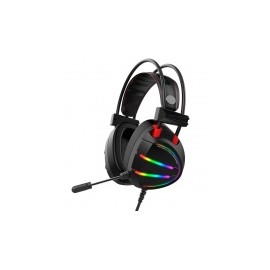 Eagle Warrior Audífonos Gamer QUIMERA, Alámbrico, 2 Metros, USB, Negro/Rojo