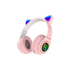 Necnon Audífonos Gamer NBH-07, Alámbrico/Inalámbrico, 3.5mm, Rosa