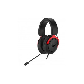 ASUS Audífonos Gamer TUF Gaming H3 7.1, Alámbrico, 1.3 Metros + 1.3 Metros de Extensión, 3.5mm, Negro/Rojo