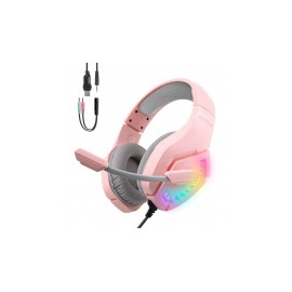 Redlemon Audífonos con Micrófono G5600, Alámbrico, 2 Metros, 3.5mm, Rosa