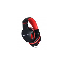 Yaguaret Audífonos Gamer Kraven, Alámbrico, 2 Metros, 3.5mm, Negro/Rojo
