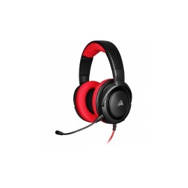 Corsair Audífonos Gamer HS35, Alámbrico, 1.1 Metros, 3.5mm, Negro/Rojo
