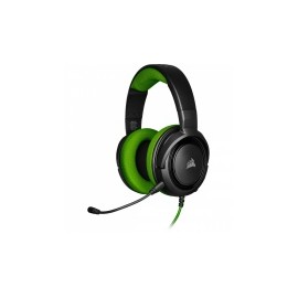 Corsair Audífonos Gamer HS35, Alámbrico, 1.1 Metros, 3.5mm, Negro/Verde