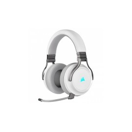 Corsair Audífonos Gamer VIRTUOSO RGB WIRELESS 7.1, Inalámbrico, USB + 3.5mm, Blanco