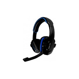 Eagle Warrior Audífonos Gamer HS-501, Alámbrico, 1.8 Metros, Negro/Azul
