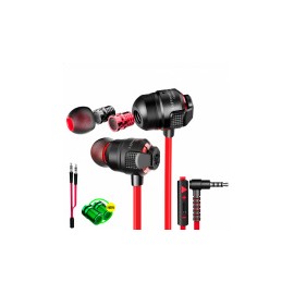 Binden Audífonos Gamer G23, Alámbrico, 18cm, 3.5mm, Rojo/Negro