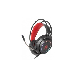 Necnon Audífonos Gamer NBHG-KIMERA, Alámbrico, 2.10 Metros, 3.5mm, Negro/Rojo