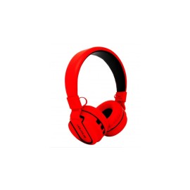 Necnon Audífonos con Micrófono NBH-05, Bluetooth, Inalámbrico, Rojo