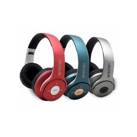 Necnon Audífonos con Micrófono NBH-03, Bluetooth, Inalámbrico, Gris