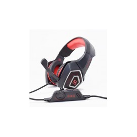 Necnon Audífonos Gamer NBHG-DRAGON, Alámbrico, 3.5mm, Negro/Fucsia