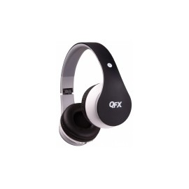 QFX Audífonos Plegable H-251BT, Bluetooth, 3.5mm, Negro/Blanco