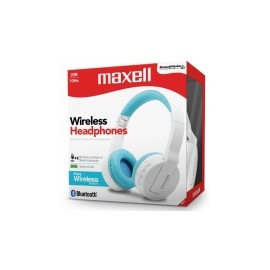 Maxell Audífonos MXH-BT800, Bluetooth, Inalámbrico, Blanco/Azul