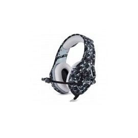 Onikuma Audífonos Gamer K1-B, Alámbrico, 2 Metros, 3.5mm/USB, Camuflaje Gris