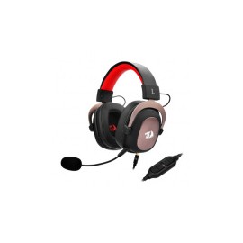 Redragon Audífonos Gamer Zeus 2, Alámbrico, 2 Metros, USB-A/3.5mm, Negro/Rojo ― Incluye Adaptador Redragon H510