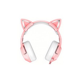Binden Audífonos Gamer K9 para Xbox/PS4/PC/Laptop, Alámbrico, 2.4 Metros, 3.5mm/USB, Rosa